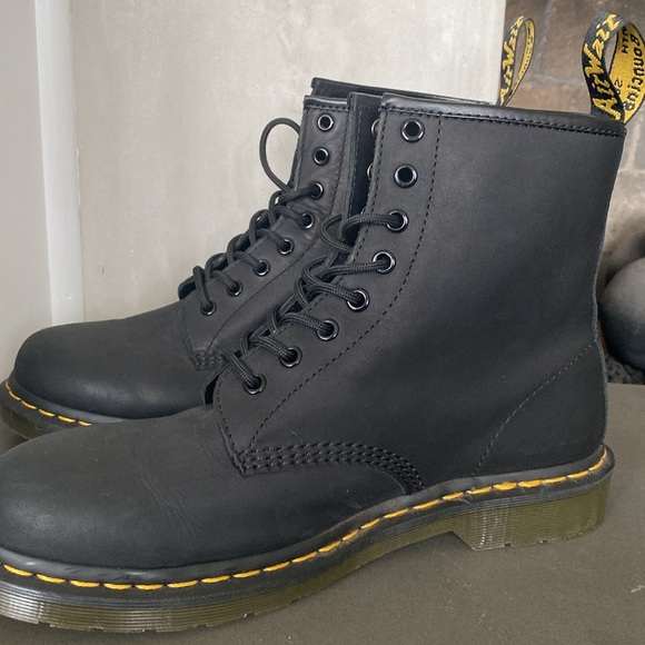 Doc Martens Size 10M Black Leather Work Boots - Picture 2 of 5